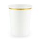 white / gold edged paper cups - glitter paper scissors