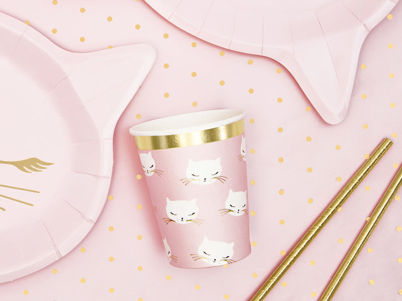 cat paper cups - glitter paper scissors