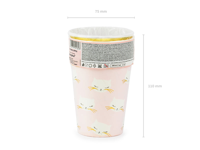 cat paper cups - glitter paper scissors