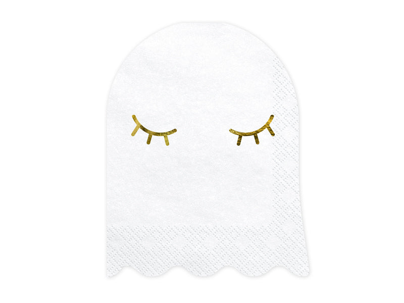 ghost napkins- glitter paper scissors