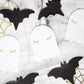 ghost napkins- glitter paper scissors