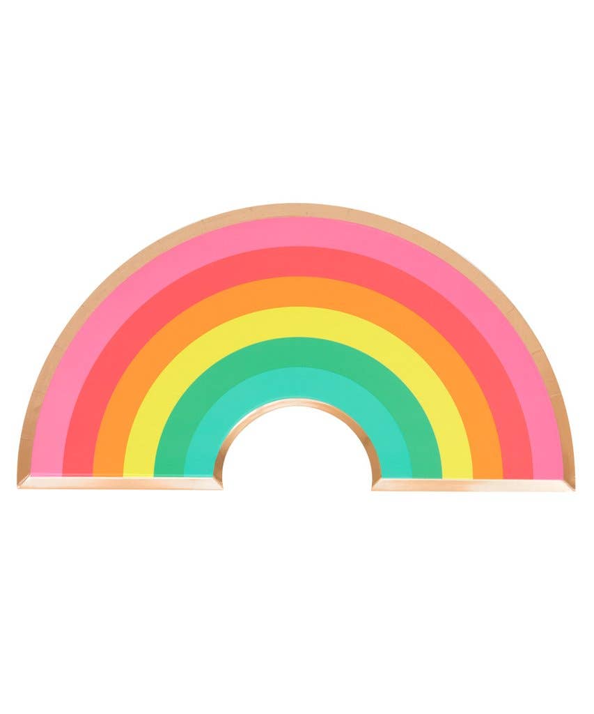 rainbow paper plate