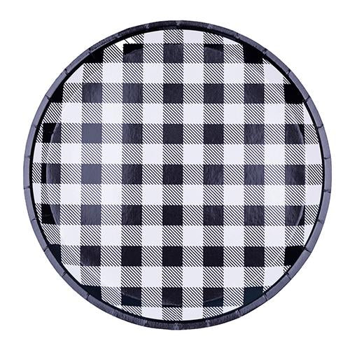 Black Gingham Plates - glitterpaperscissors