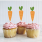 easter carrot cupcake toppers