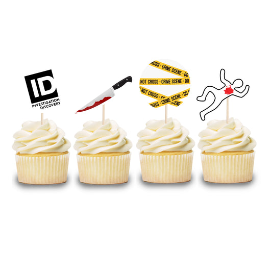 Crime Scene Cupcake Toppers