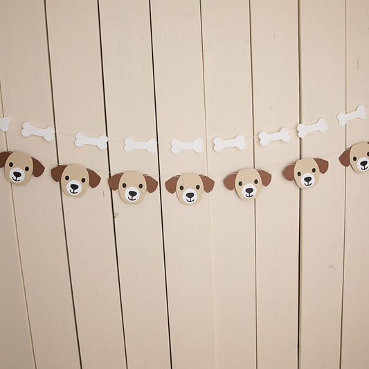 puppy dog bone garland - glitter paper scissors
