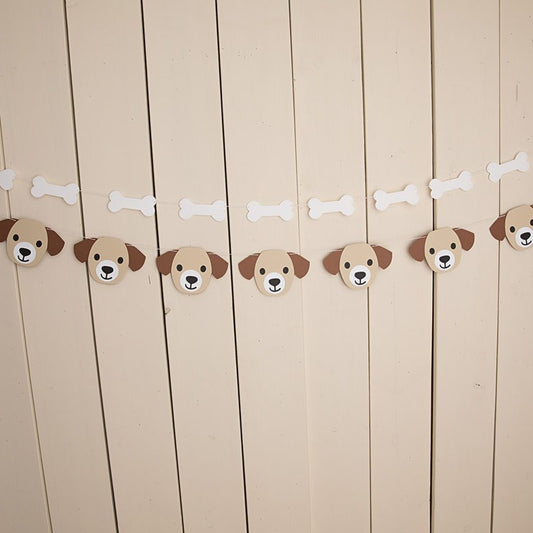 puppy dog bone garland - glitter paper scissors