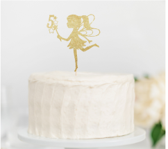 Fairy Cake Topper - Glitter Paper Scissors