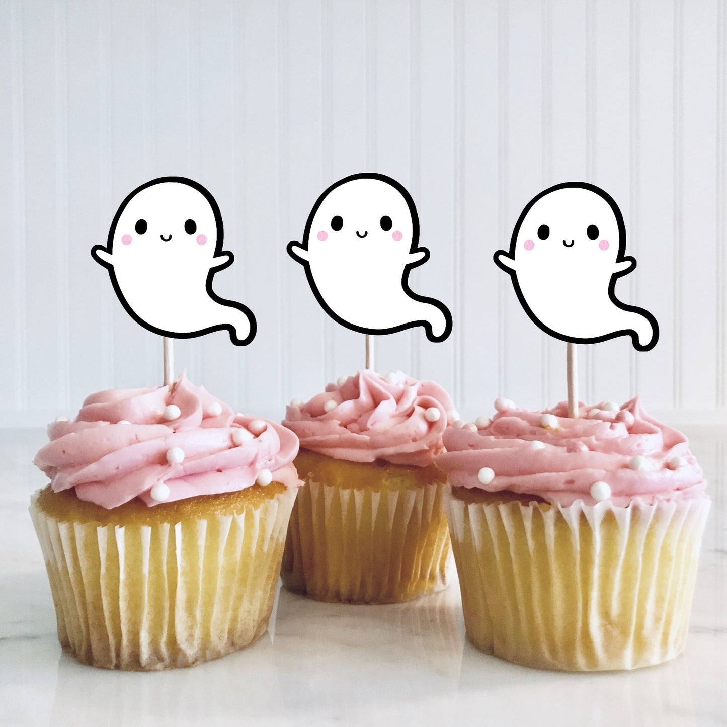 Ghost Cupcake Toppers