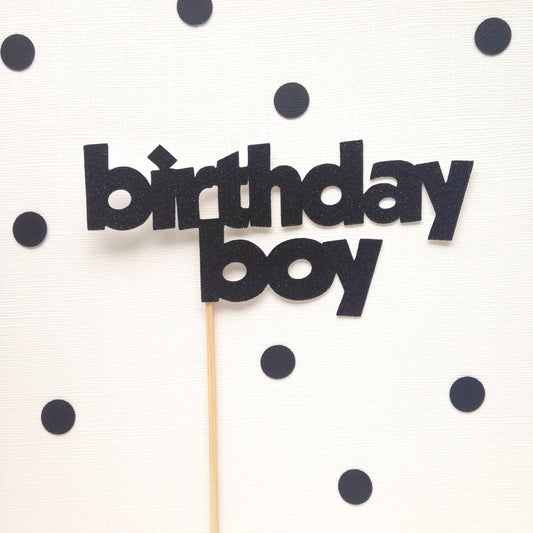 Birthday Boy Cake Topper - glitterpaperscissors