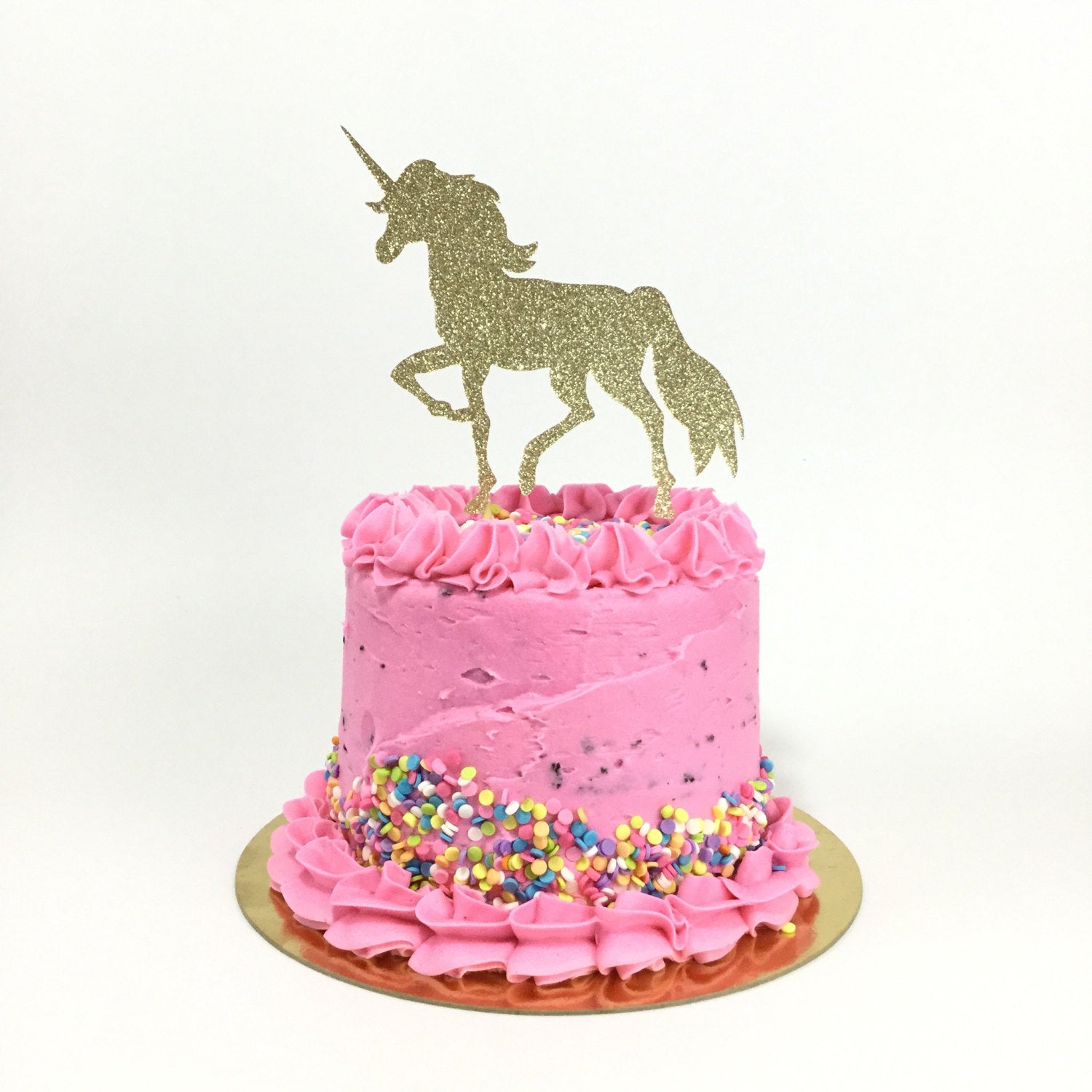 Unicorn Birthday Cake Topper - glitterpaperscissors