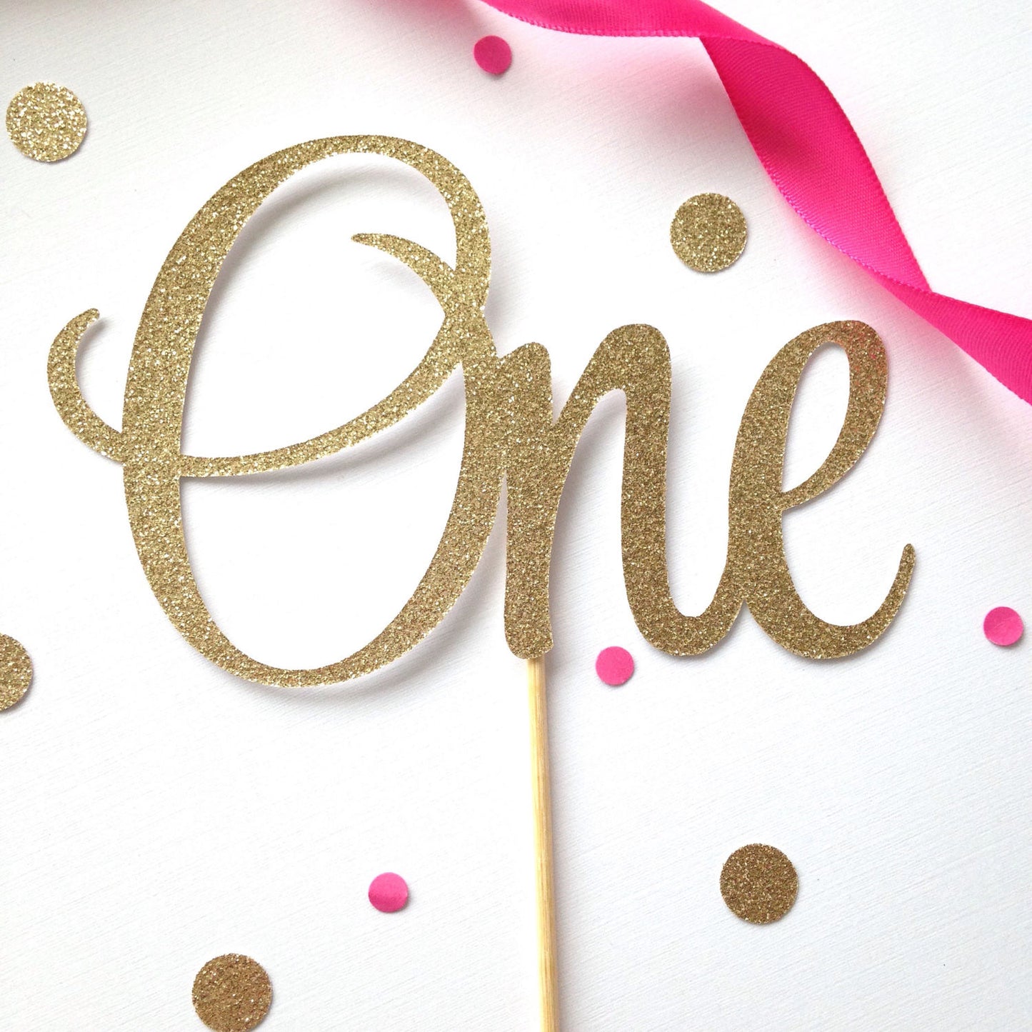 One Cake Topper - glitterpaperscissors