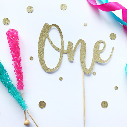 One Cake Topper - glitterpaperscissors