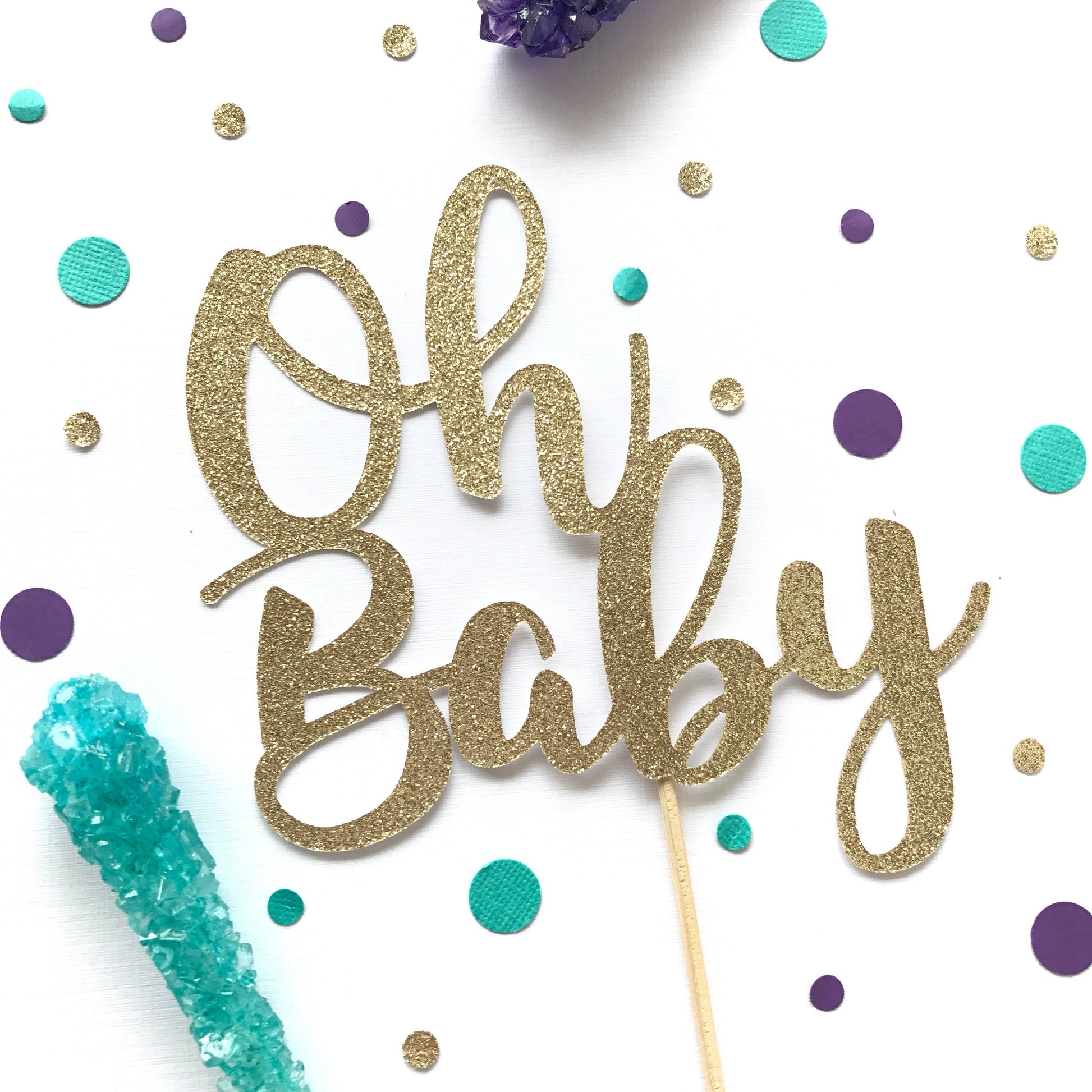 Oh Baby Cake Topper - glitterpaperscissors