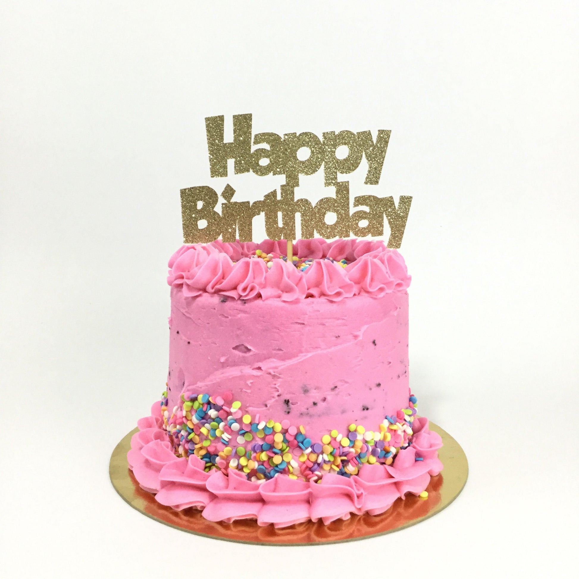 Happy Birthday Cake Topper - glitterpaperscissors