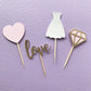 Wedding Cupcake Toppers - glitterpaperscissors