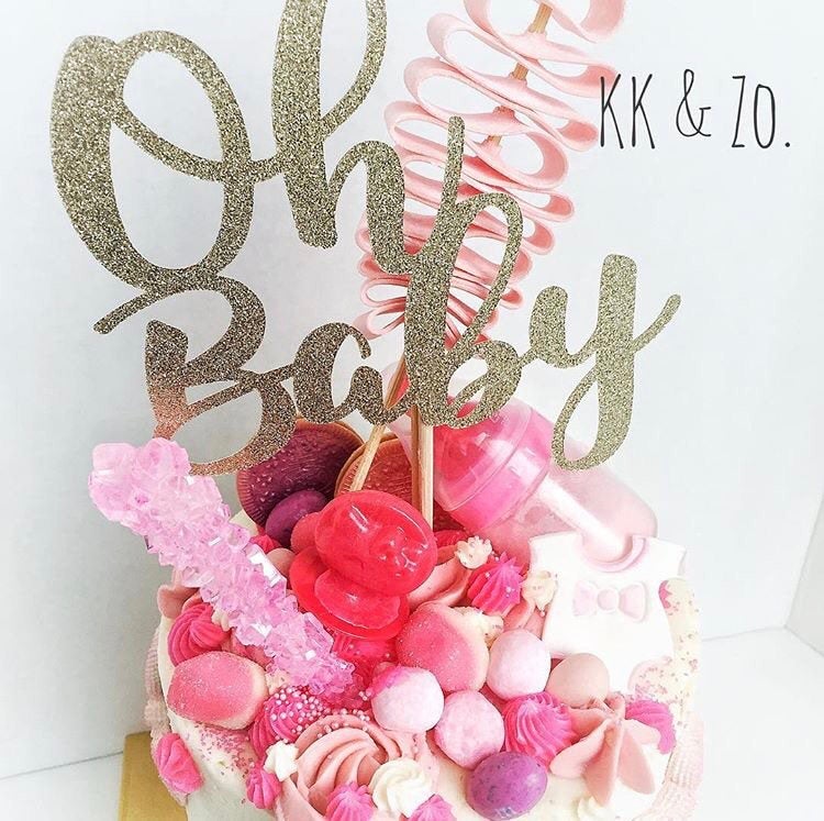 Oh Baby Cake Topper - glitterpaperscissors