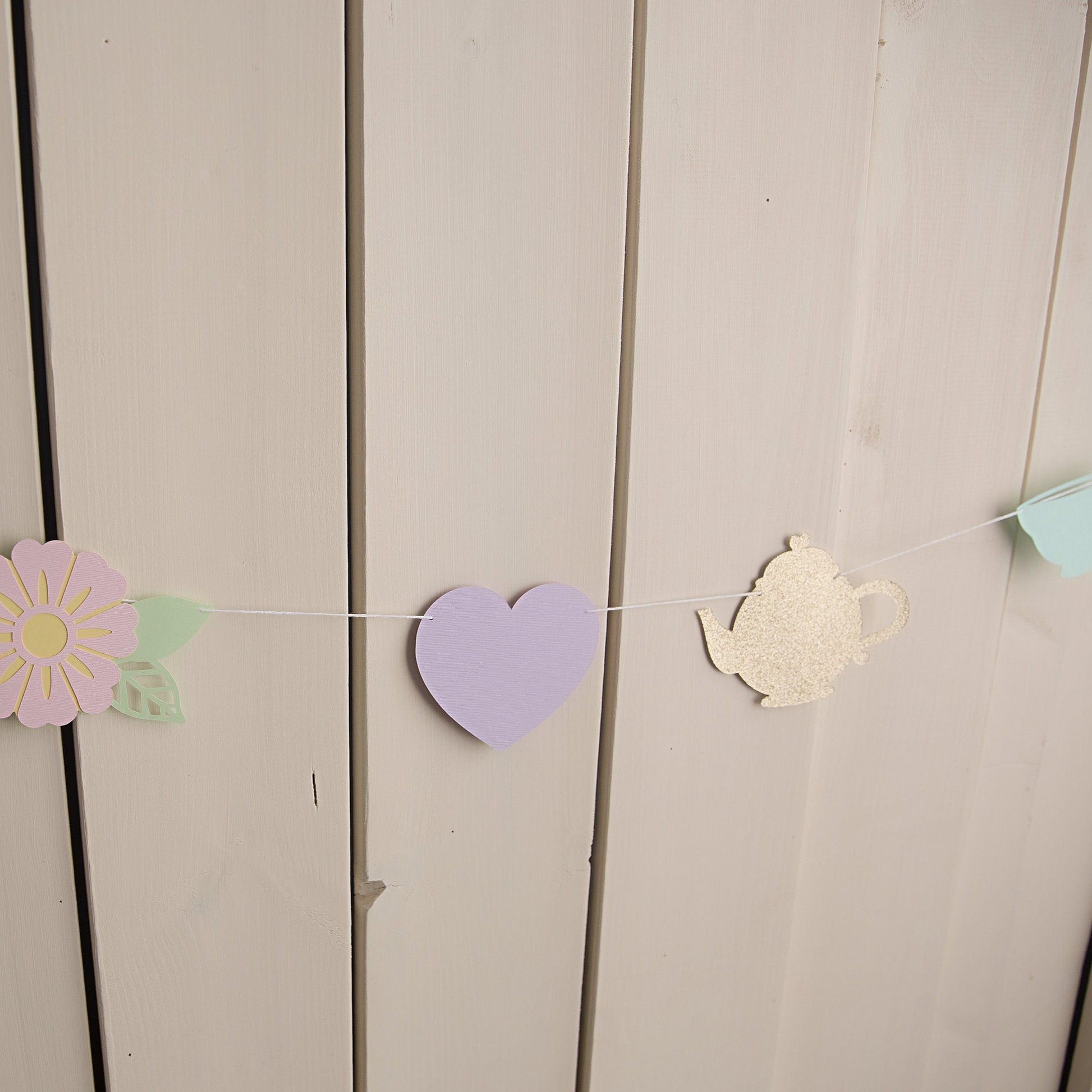 High Tea Party Garland - glitterpaperscissors