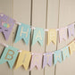 Unicorn Happy Birthday Banner - glitterpaperscissors