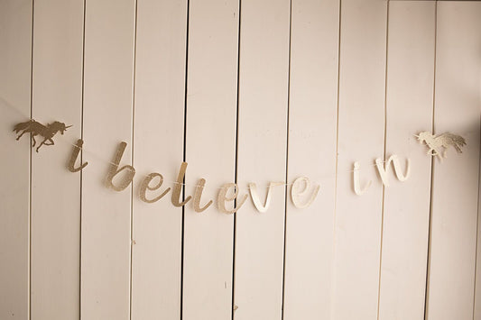 I Believe In Unicorn Banner - glitterpaperscissors