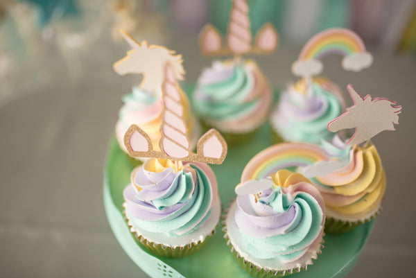 Unicorn Cupcake Toppers - glitterpaperscissors