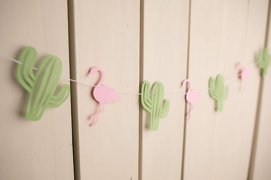Flamingo Cactus Garland - glitterpaperscissors