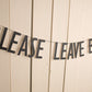 Please leave by 9 Banner - glitterpaperscissors