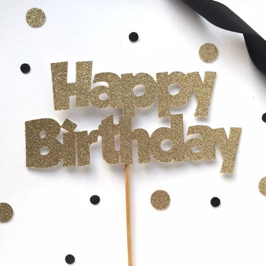 Happy Birthday Cake Topper - glitterpaperscissors