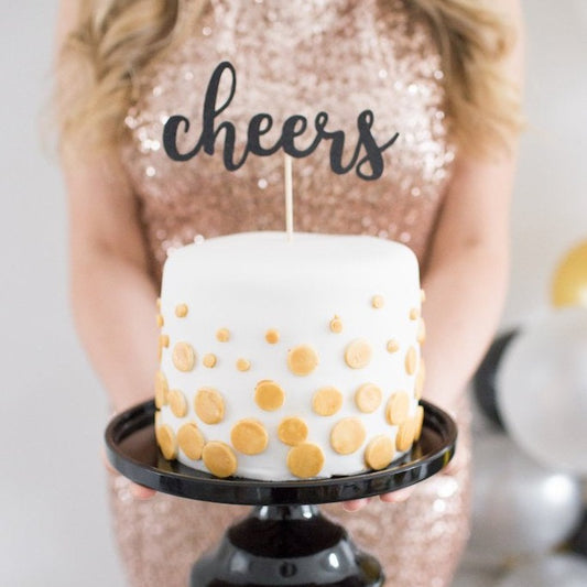 Cheers Cake Topper - glitterpaperscissors