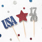 4th of july cupcake toppers, merica, party like its 1776, fourth of july party decor, glitter cake topper, Independence day - glitterpaperscissors