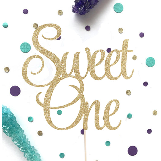 Sweet One Cake Topper - glitterpaperscissors