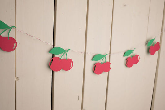 Cherry Paper Garland - glitterpaperscissors