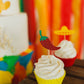 Fiesta Cupcake Toppers - glitterpaperscissors
