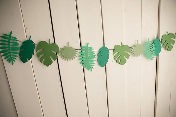 Tropical Leaf Garland - glitterpaperscissors