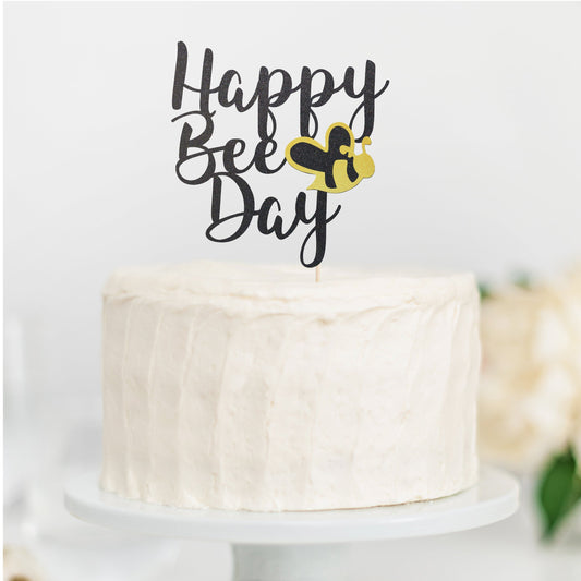 Happy Bee Day Cake Topper - glitterpaperscissors