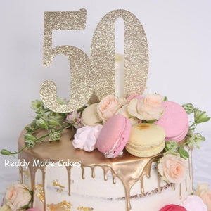 50 Cake Topper - glitterpaperscissors