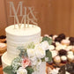 Mr & Mrs Wedding Cake Topper - glitterpaperscissors
