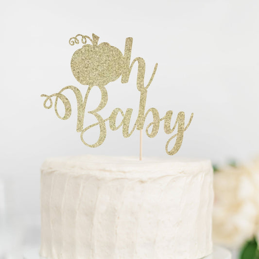 Oh Baby Pumpkin Cake Topper - glitterpaperscissors