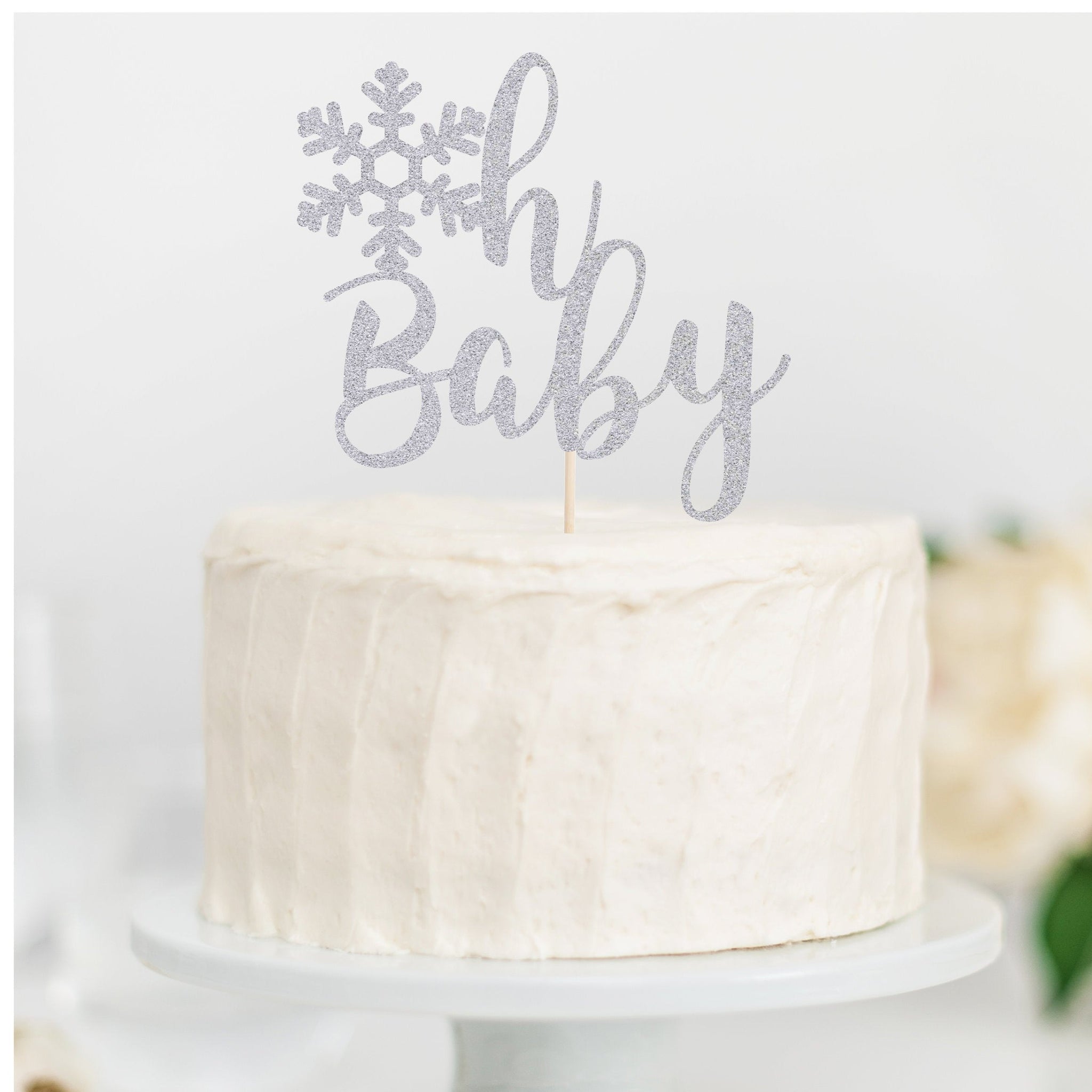 Snowflake Oh baby Cake Topper - glitterpaperscissors