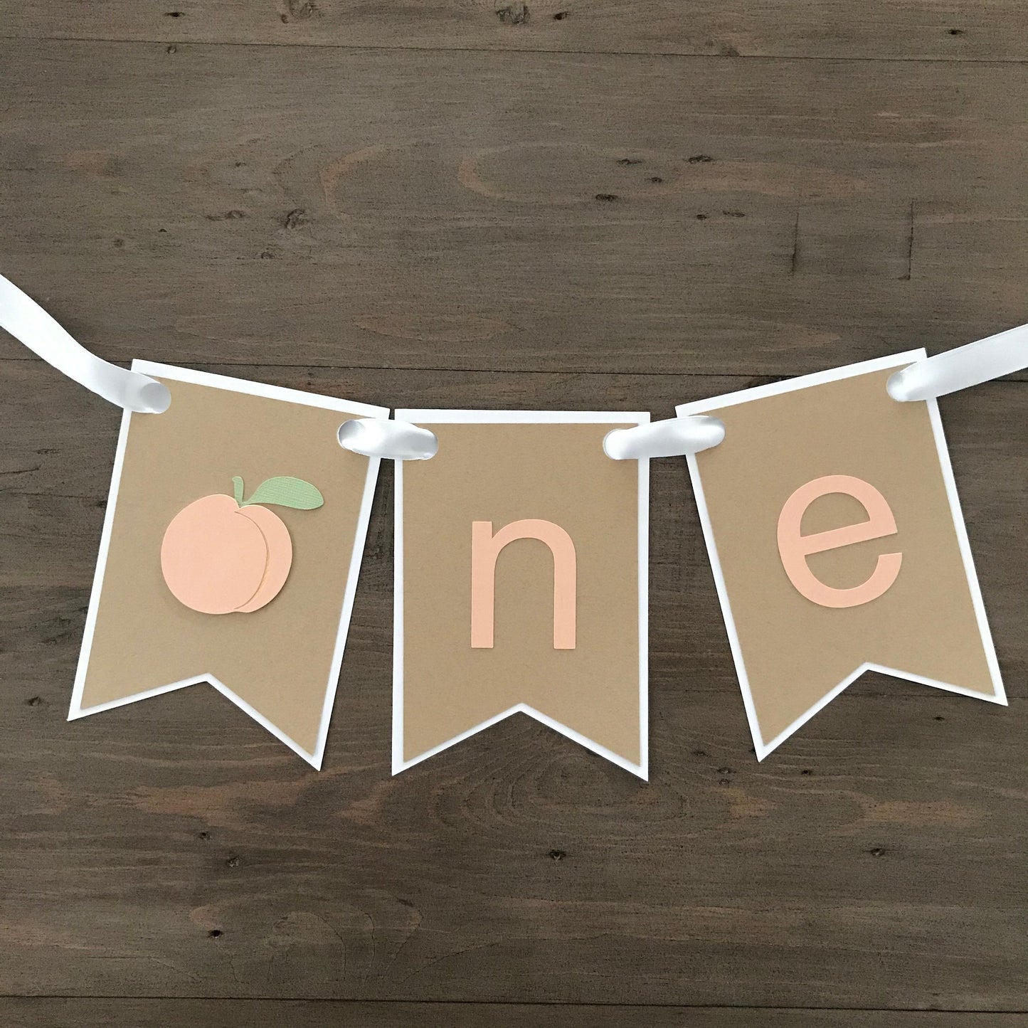 Peach One Banner - glitterpaperscissors