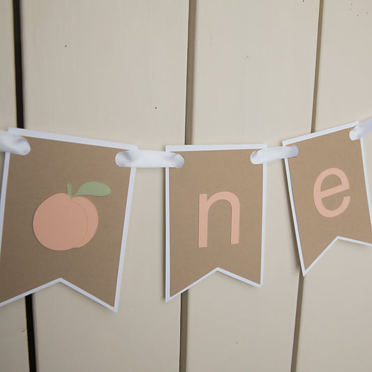 Peach One Banner - glitterpaperscissors