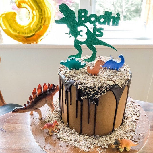 Dinosaur Cake Topper - glitterpaperscissors