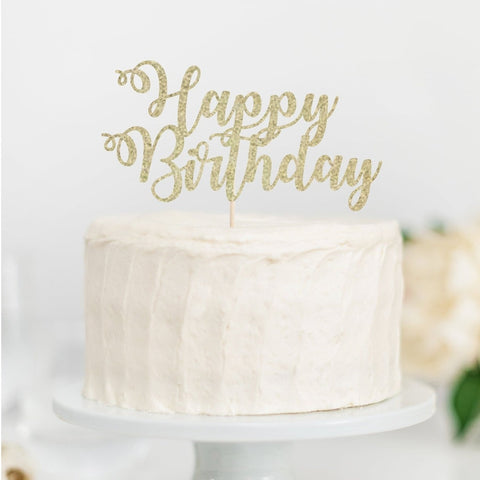 Happy Birthday Cake Topper - glitterpaperscissors