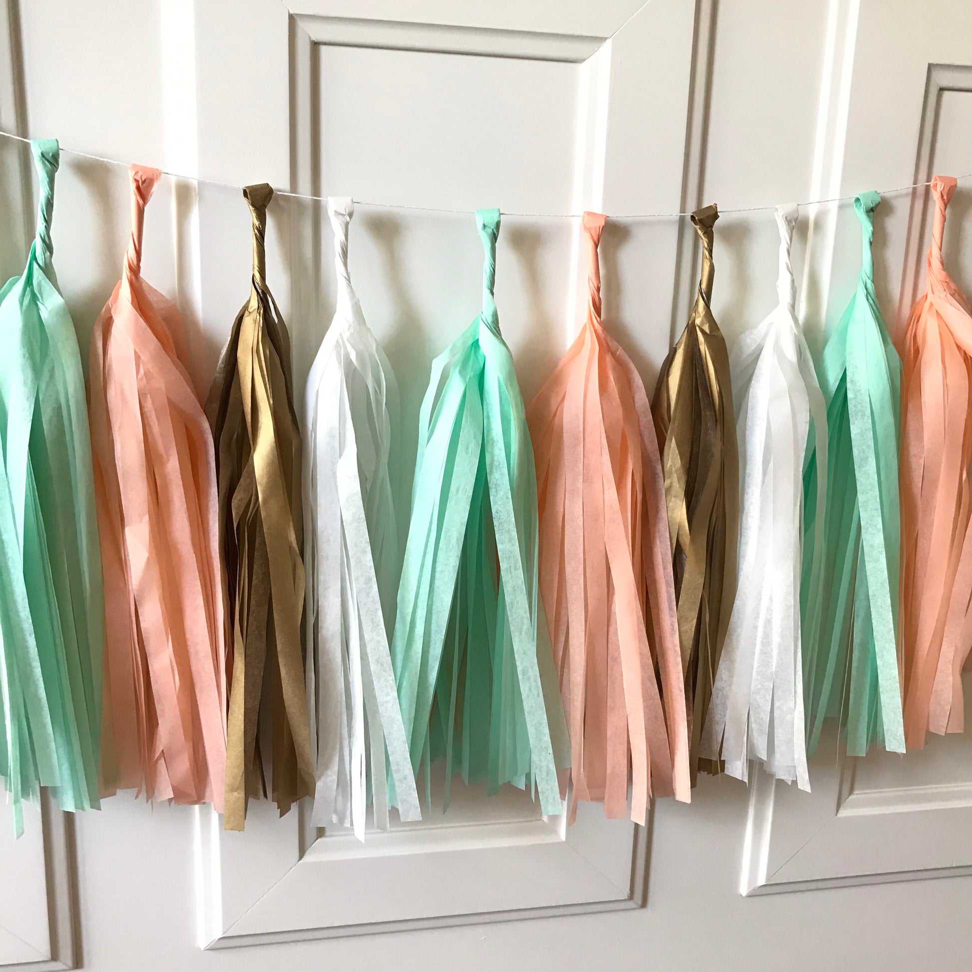 Mint Tassel Garland - glitterpaperscissors