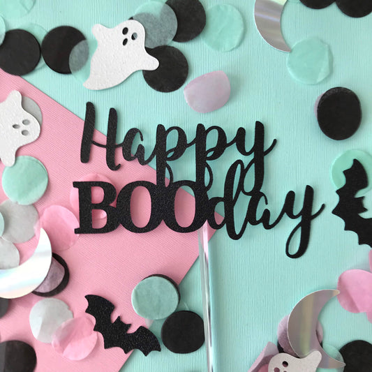 Happy Boo Day Cake Topper - glitterpaperscissors