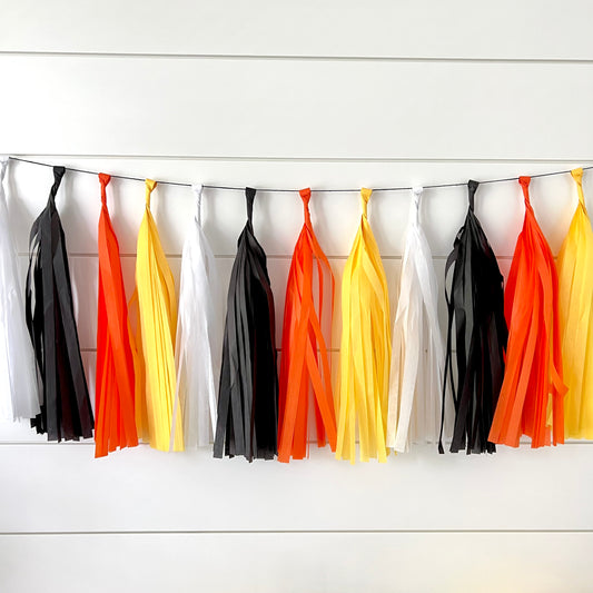 construction themed tassel garland