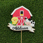 farm animal cake topper birthday