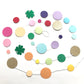St Patrick's Rainbow Circle Garland - Glitter Paper Scissors