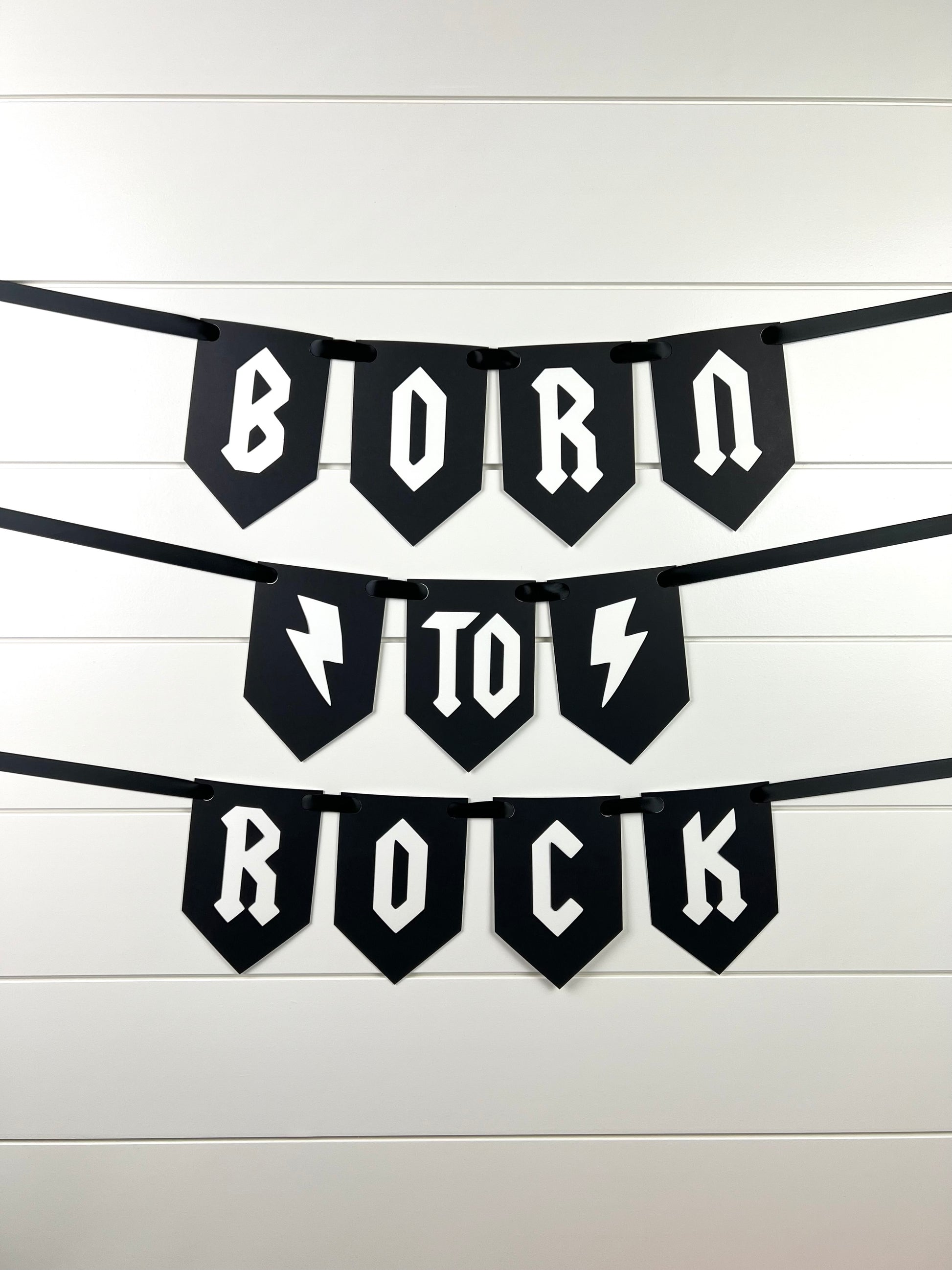 Born to Rock Banner - Glitter Paper Scissors