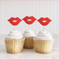 lips cupcake toppers - glitterpaperscissors